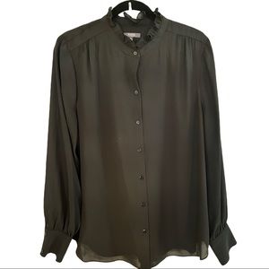 NYDJ Ruffled Collar Blouse